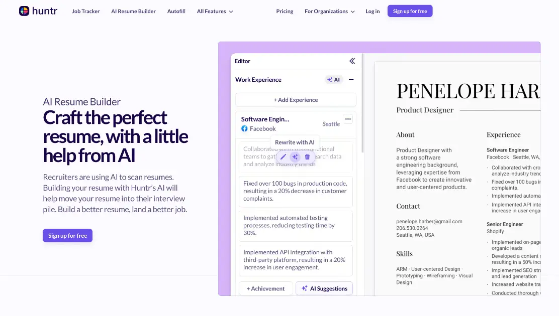 Huntr product image