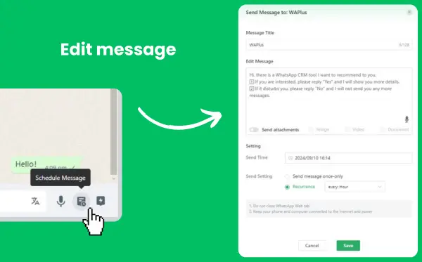 WhatsApp Schedule Message product image