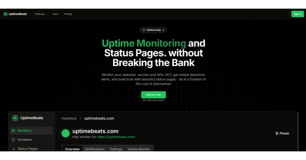UptimeBeats product image