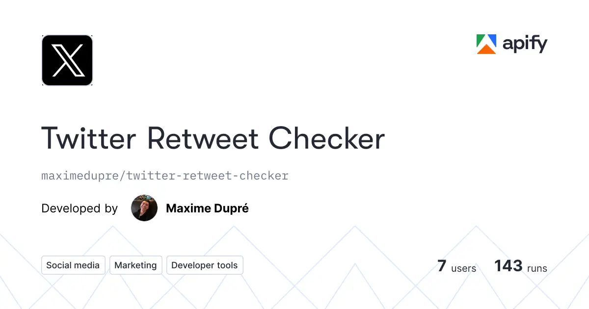 Twitter Retweet Checker product image